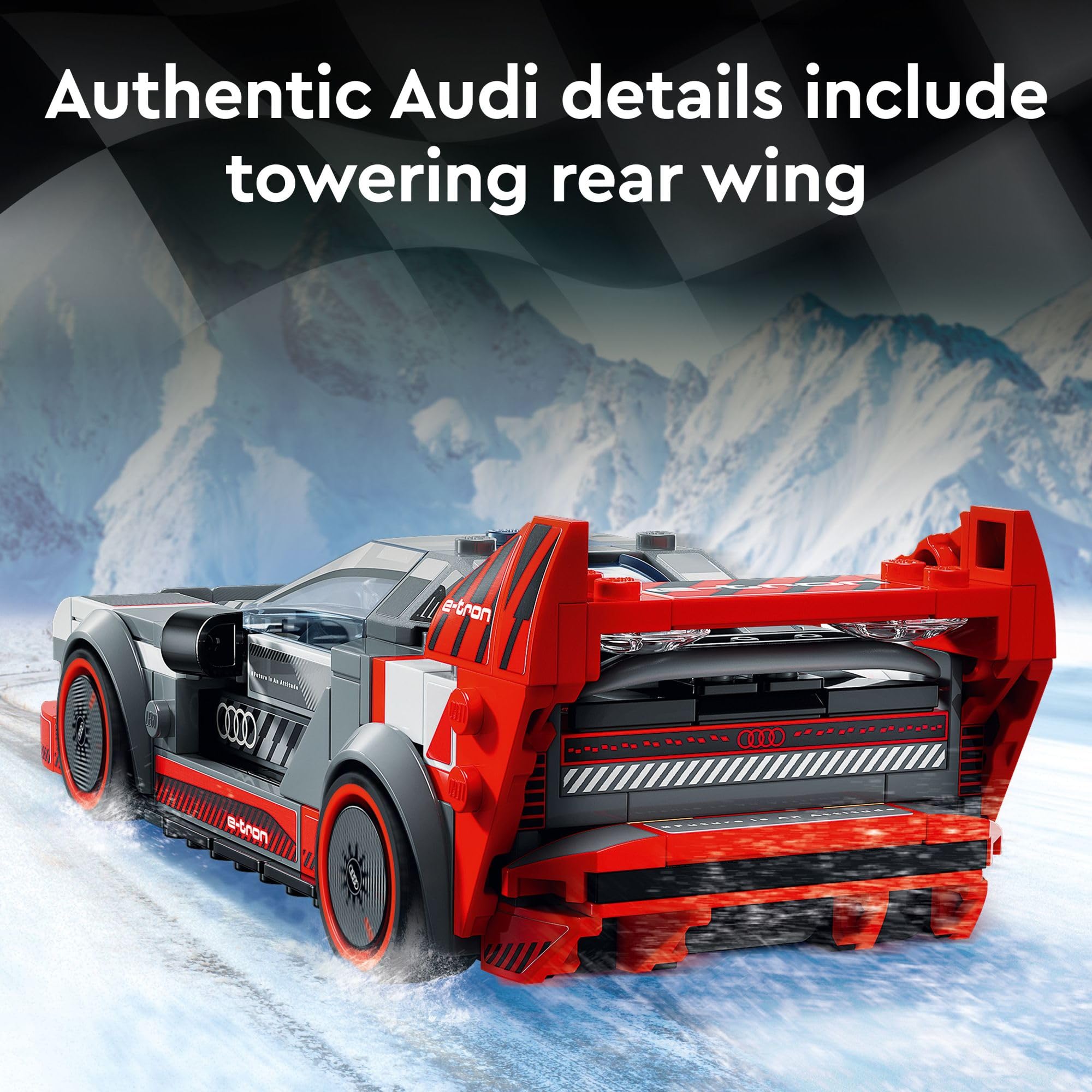 LEGO Speed Champions Audi S1 e-tron quattro interior dashboard and controls