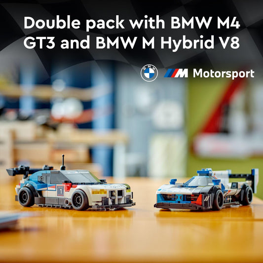 LEGO Speed Champions BMW M Hybrid V8 model ready for high-speed battles and collection.