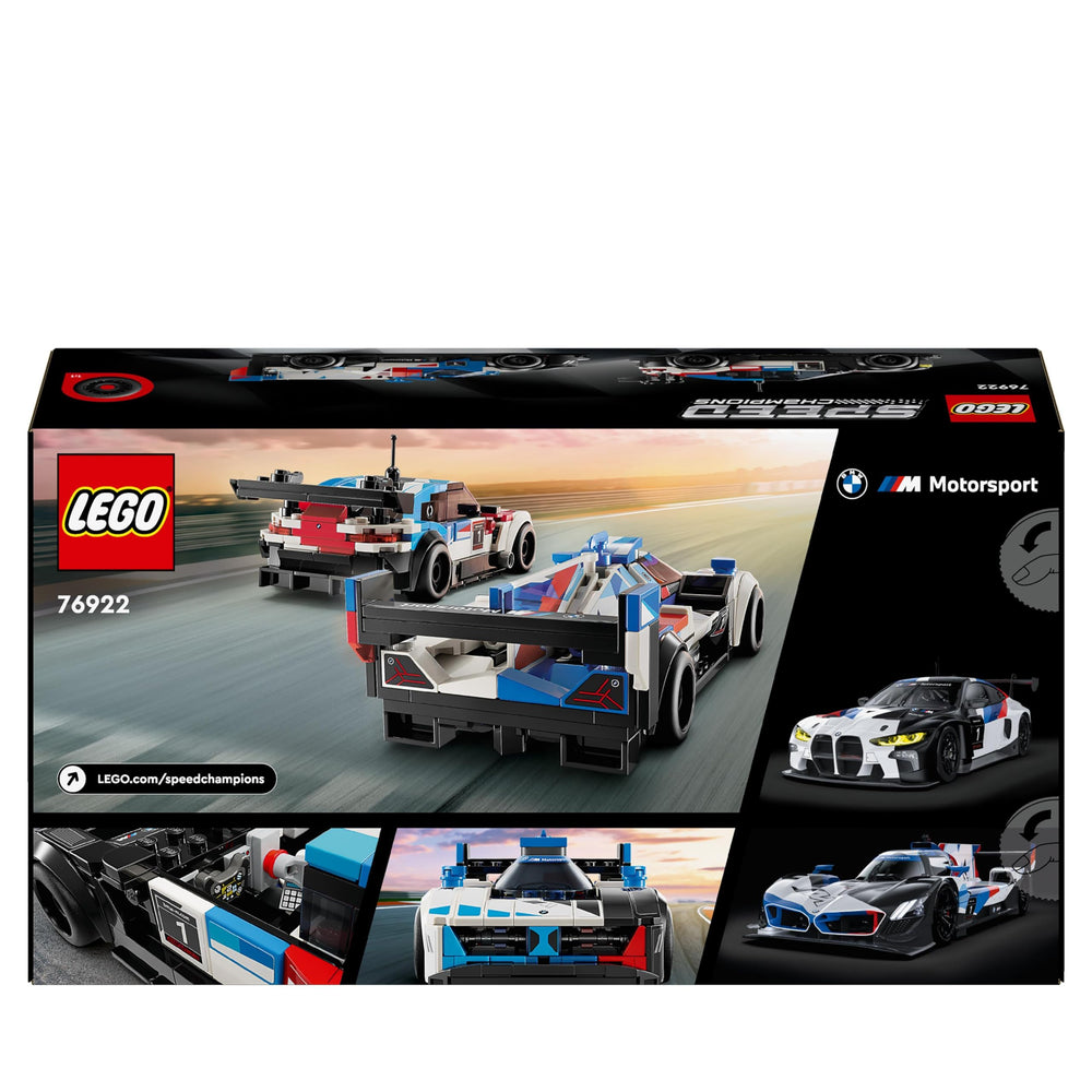 LEGO Speed Champions BMW M4 GT3 pilot minifigure included.