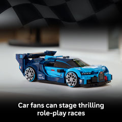LEGO Speed Champions Bugatti Vision Gran Turismo distinctive headlights for detailed storytelling