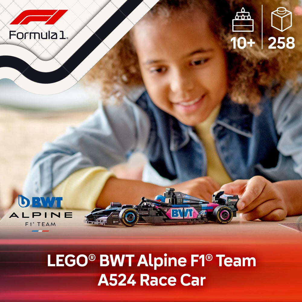 LEGO Speed Champions Alpine F1 A524 cockpit detail for imaginative racing