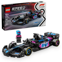 LEGO Speed Champions Alpine F1 A524 car front detail for display