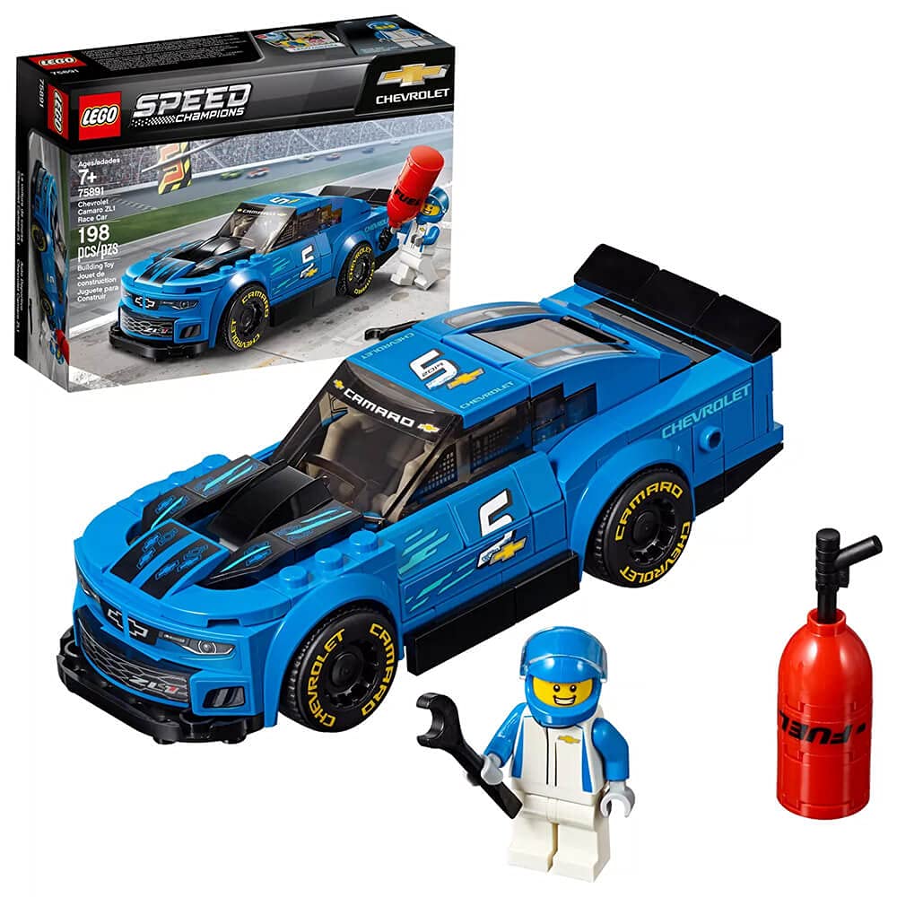 LEGO Speed Champions Camaro ZL1 cockpit enables authentic minifigure access for dynamic driving scenes