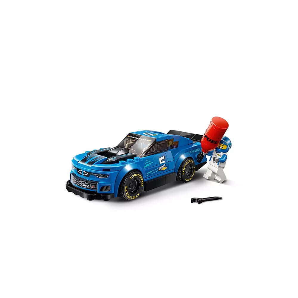 LEGO Speed Champions Camaro ZL1 driver minifigure for realistic race-day role play