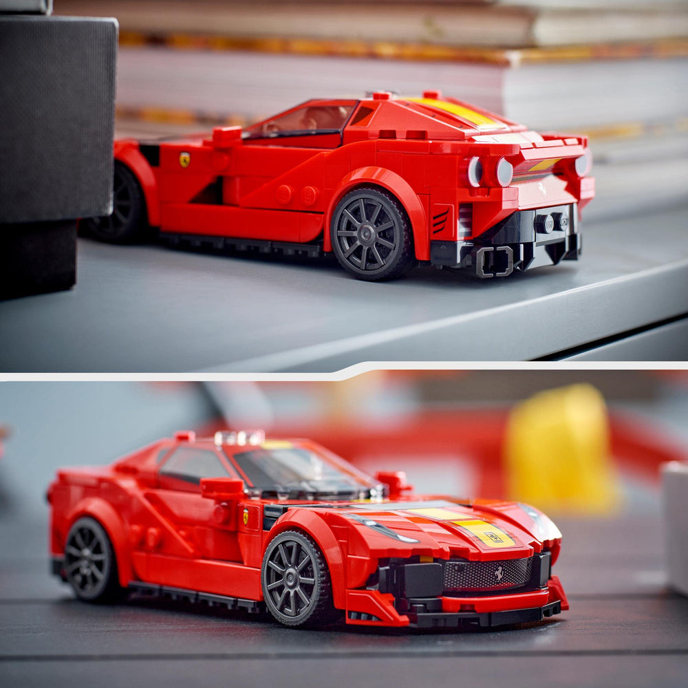 LEGO Speed Champions Ferrari 812 Competizione 76914 raised rear wing detail for dynamic pose