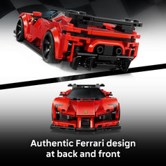 LEGO Speed Champions Ferrari SF90 XX Stradale cab-forward design highlights the silhouette