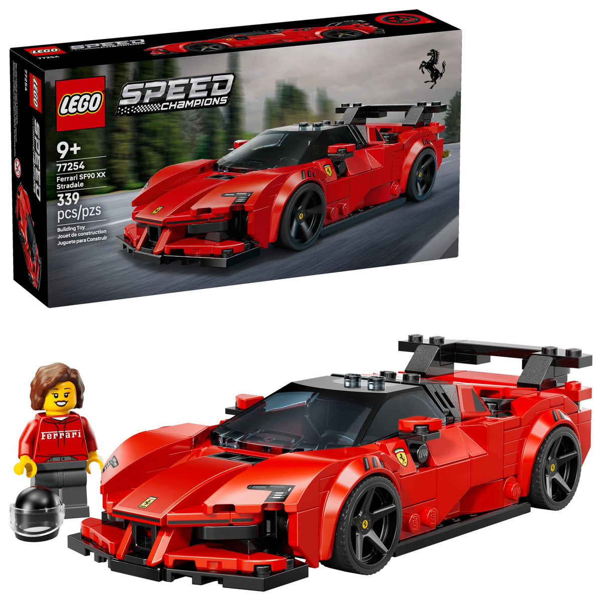 LEGO Speed Champions Ferrari SF90 XX Stradale replica for display and imaginative play