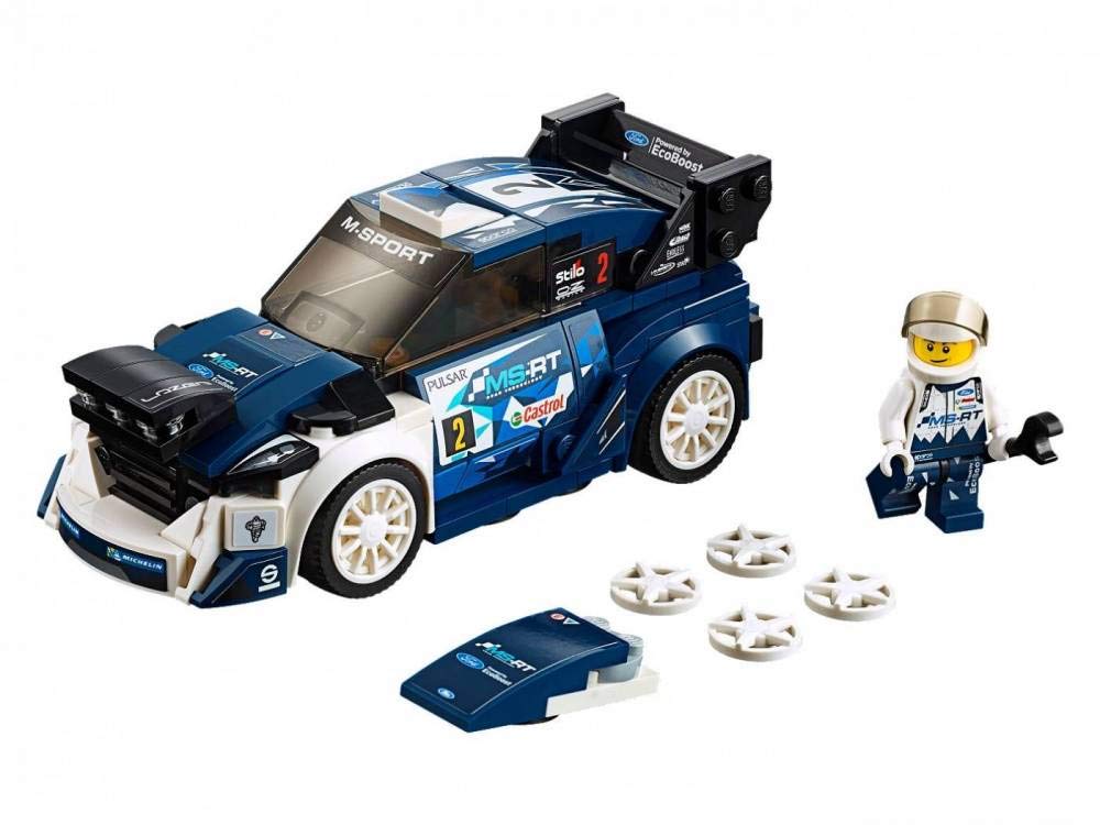 LEGO Speed Champions Ford Fiesta M-Sport WRC 75885 hood options with spotlight-style elements