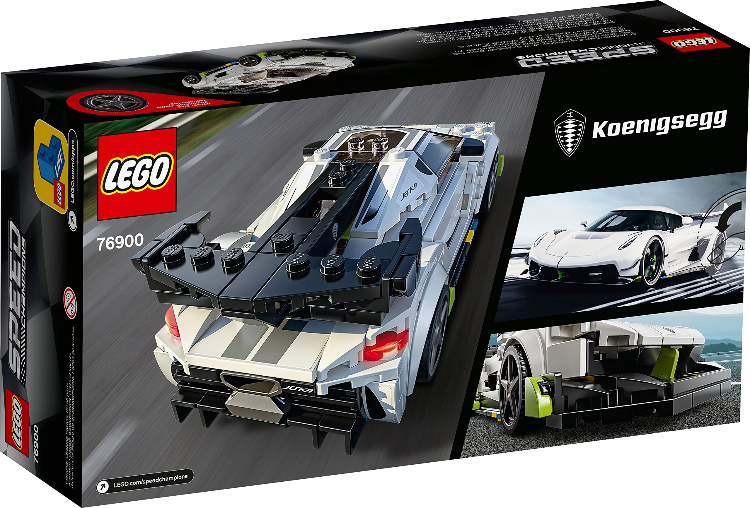 Box art of LEGO Speed Champions Koenigsegg Jesko 76900 ready for gifting