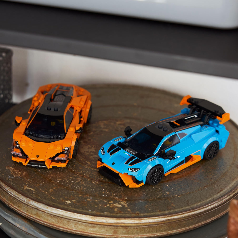 Lego Speed Champions Lamborghini Huracan STO front view enhances racing setup and imagination