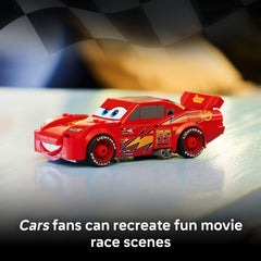 LEGO Speed Champions Lightning McQueen rear view illustrates the model's bold graphics and attention to detail