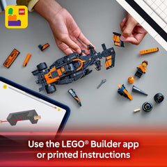 LEGO Builder app complements the 269-piece build for guided assembly.