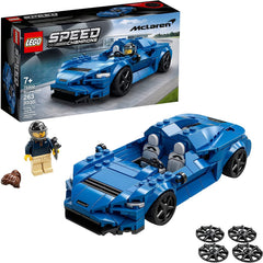 LEGO Speed Champions McLaren Elva 76902 front view for display and play inspiration.
