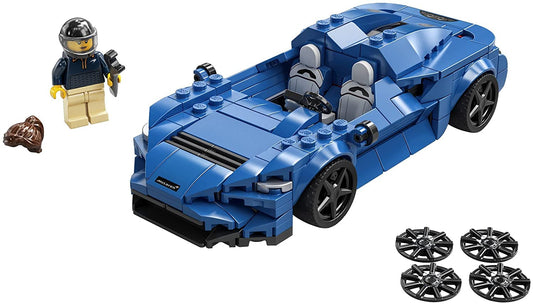LEGO Speed Champions McLaren Elva 76902 side view highlights sleek lines for collectors.
