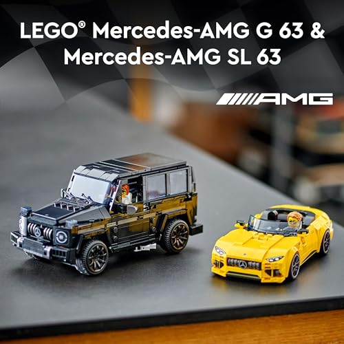 LEGO Speed Champions Mercedes-AMG G63 side profile for shelf display
