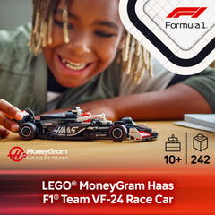 LEGO Speed Champions MoneyGram Haas F1 VF-24 rear wing view for display