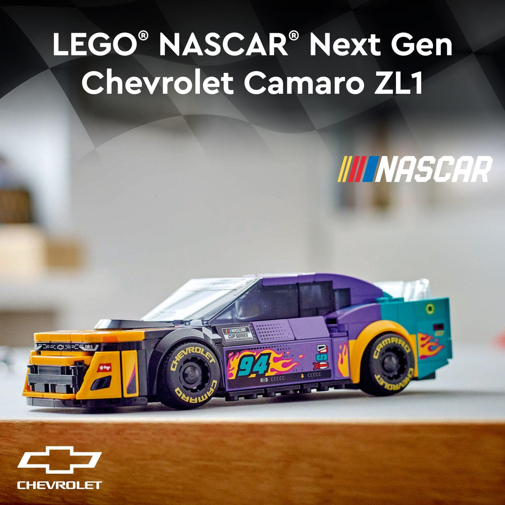LEGO Speed Champions Camaro ZL1 with rear spoiler, detailed rear end for true-to-life cues