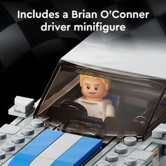 LEGO Brian O’Conner minifigure included for driver scene in the Skyline GT-R