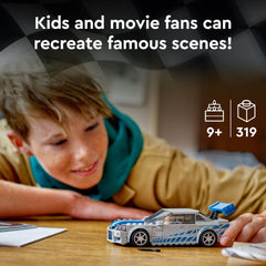 LEGO Speed Champions Nissan Skyline GT-R (R34) rear wing feature for dynamic display