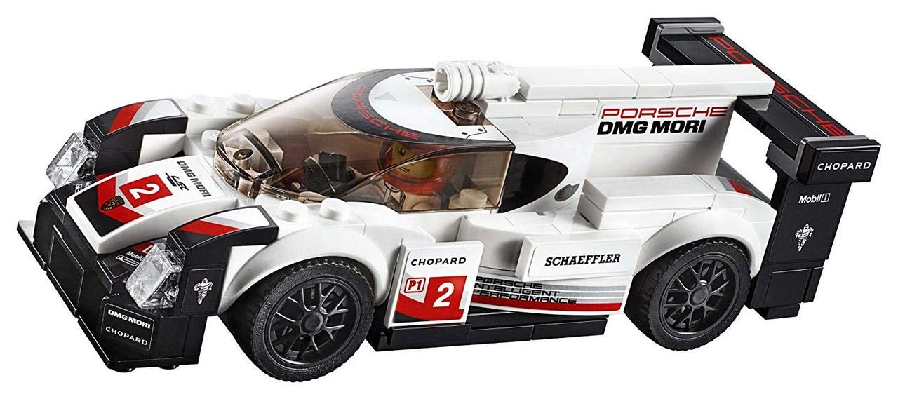 LEGO Speed Champions Porsche 919 Hybrid 75887 included driver minifigure enhances authentic race scenarios.