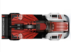 Wheels and arches of LEGO Porsche 963 76916 emphasizing authentic proportions