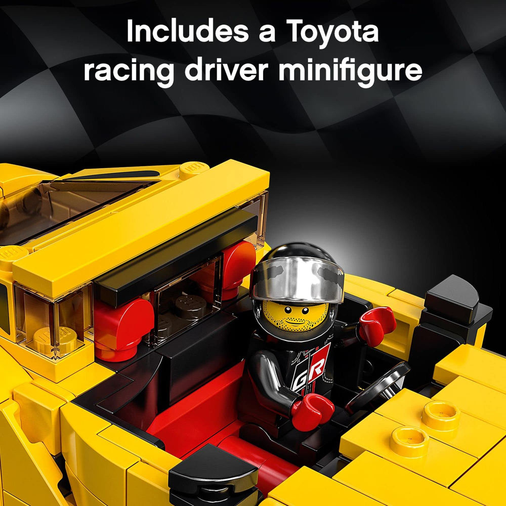 LEGO Speed Champions Toyota GR Supra 76901 assembled model ready to race.