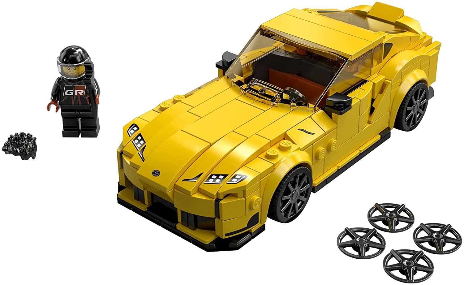 LEGO Speed Champions Toyota GR Supra 76901 driver minifigure with suit and helmet.