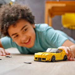 Two-seat cockpit area shows space for minifigures and detailed interior.