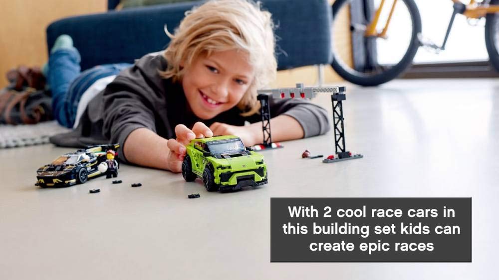 LEGO Speed Champions Urus ST-X engine-detail sparks realism in play.