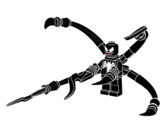 LEGO Venom figure stands two inches tall for compact display.