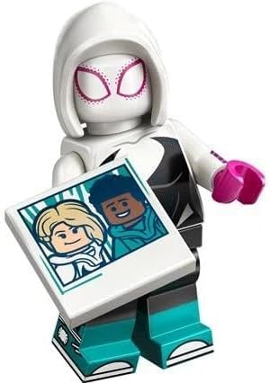 LEGO Spider-Verse Spider-Gwen minifigure for display or custom builds.