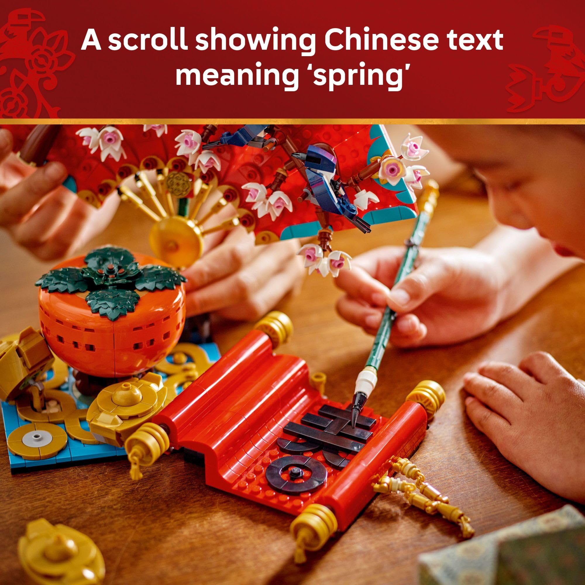 LEGO Spring Festival Good Fortune gold ingots provide a luxe highlight.
