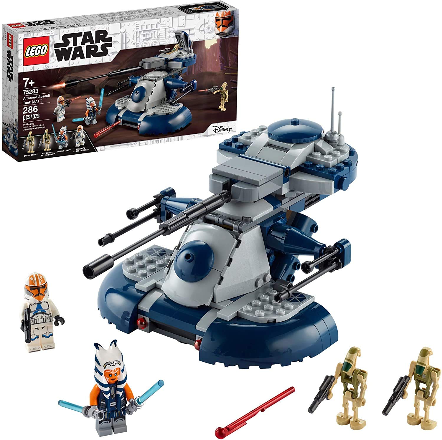 LEGO Star Wars AAT turret rotates with elevating cannon