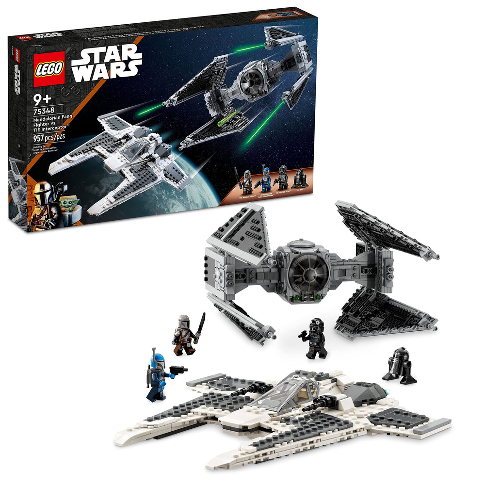 LEGO Star Wars 75348 Fang Fighter model with opening cockpit for action-packed play sessions.