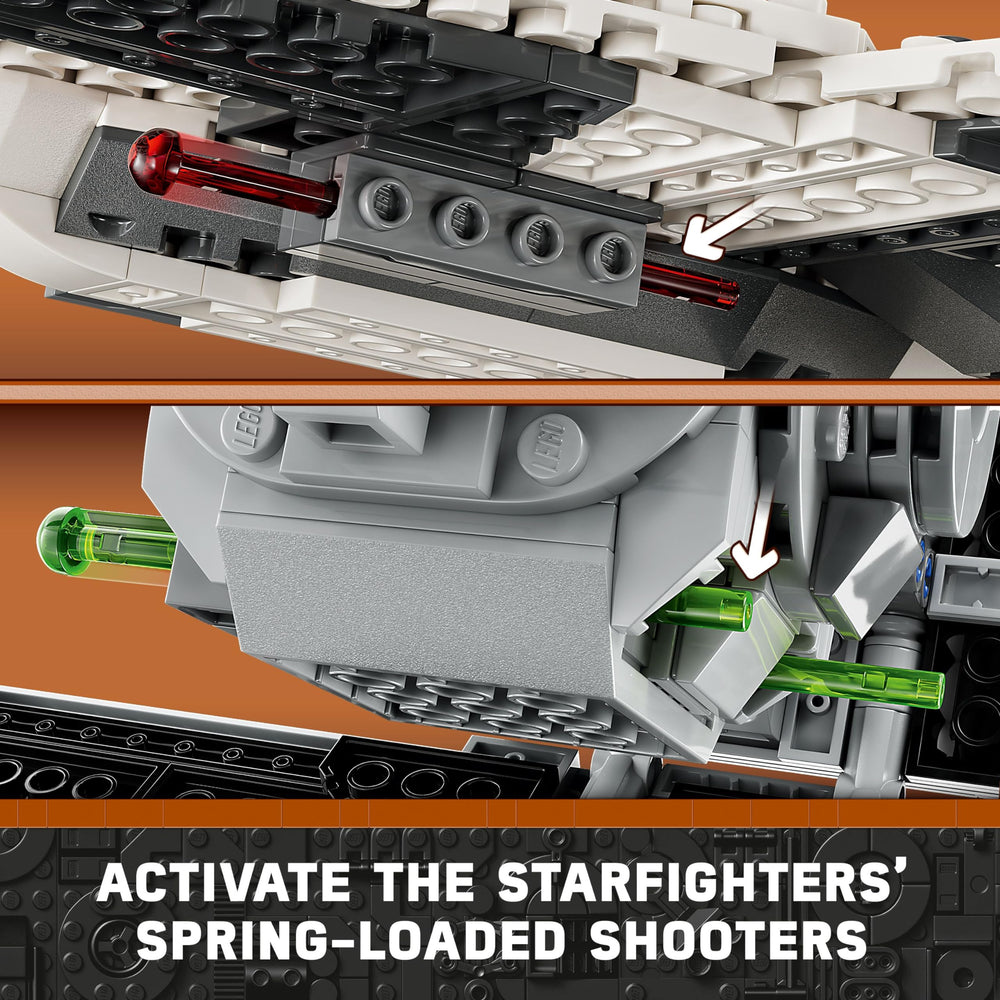 LEGO Star Wars 75348 Mandalorian Fleet Commander figure inspires imaginative missions.