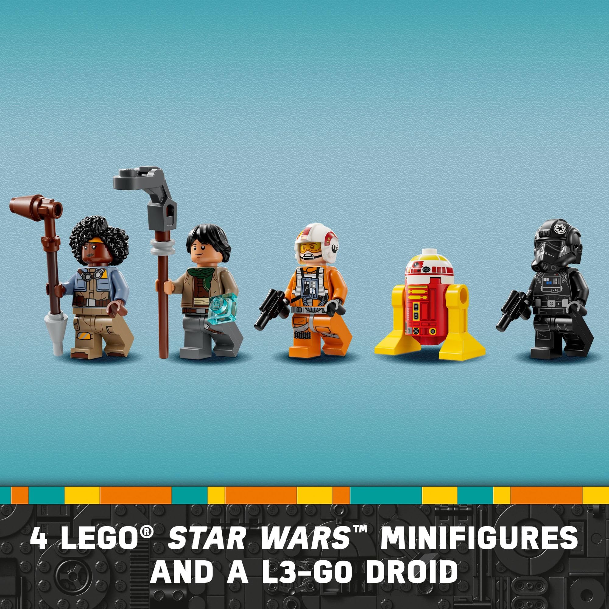 LEGO Star Wars 75393 with 1,063 pieces supports extended building fun.