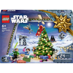 LEGO Star Wars Advent Calendar 2024 cover with mini figures and starships for holiday building fun