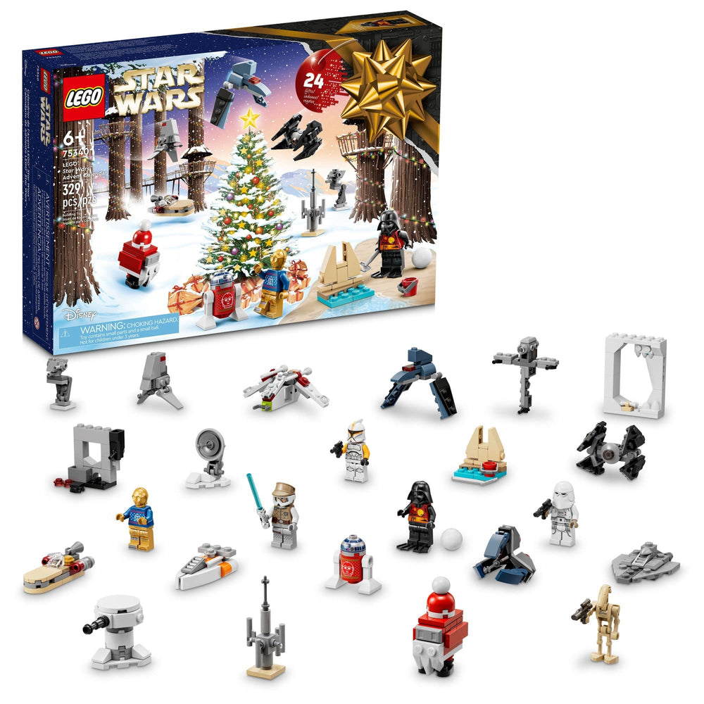 LEGO Star Wars 75340 C-3PO and R2-D2 in festive sweaters for holiday storytelling