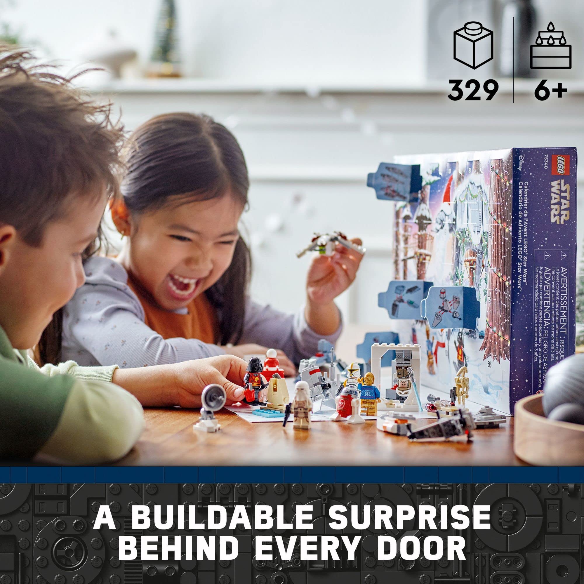 LEGO Star Wars Gonk Droid dressed as Santa adding holiday charm