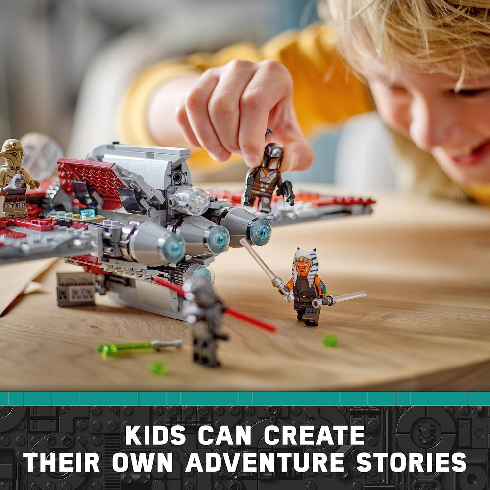 LEGO Star Wars Ahsoka Tano's T-6 shuttle includes four minifigures for storytelling