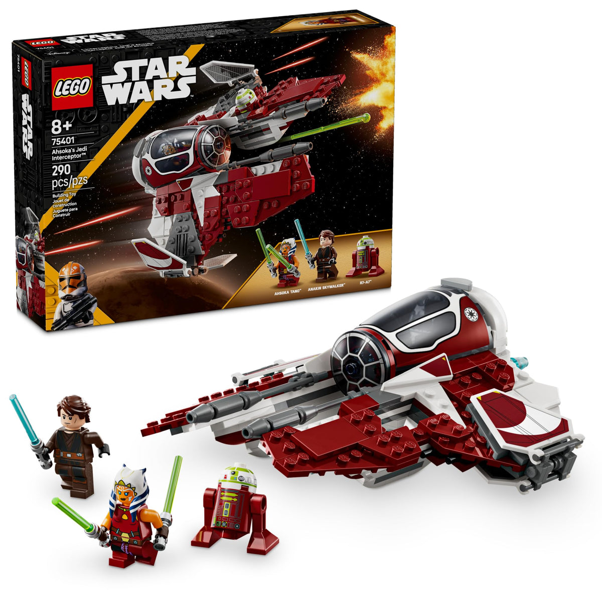 LEGO Star Wars Ahsoka’s Jedi Interceptor cockpit opens for immersive play
