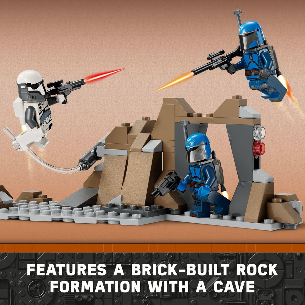 LEGO Mandalorian Ambush jetpack elements add flying action during play