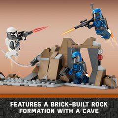 LEGO Mandalorian Ambush jetpack elements add flying action during play