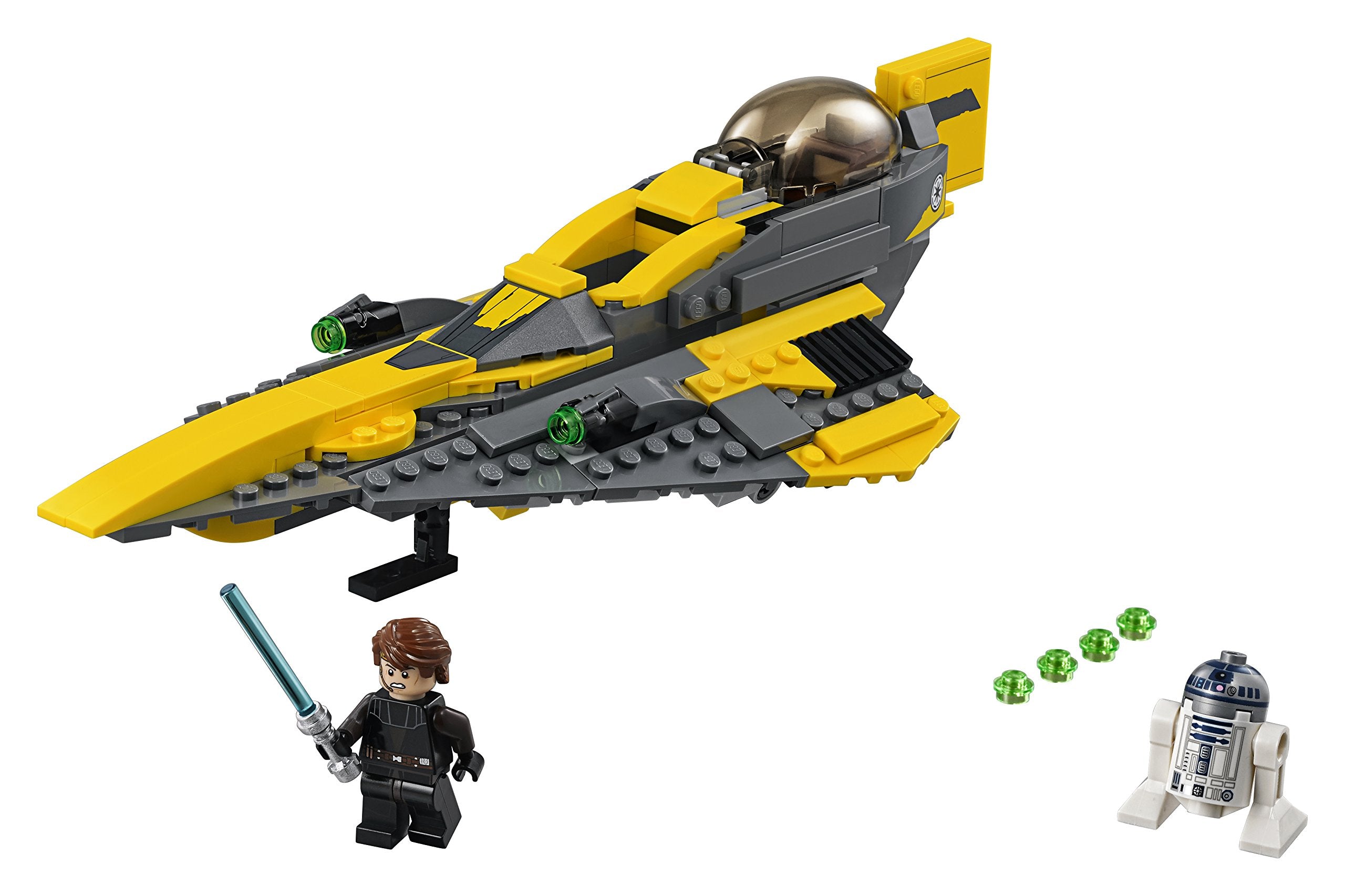 LEGO Star Wars Anakin's Jedi Starfighter retractable landing gear for dynamic landings