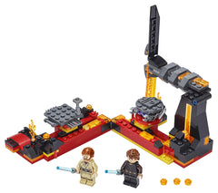 LEGO Star Wars Anakin vs Obi-Wan duel with lightsabers for action-packed storytelling