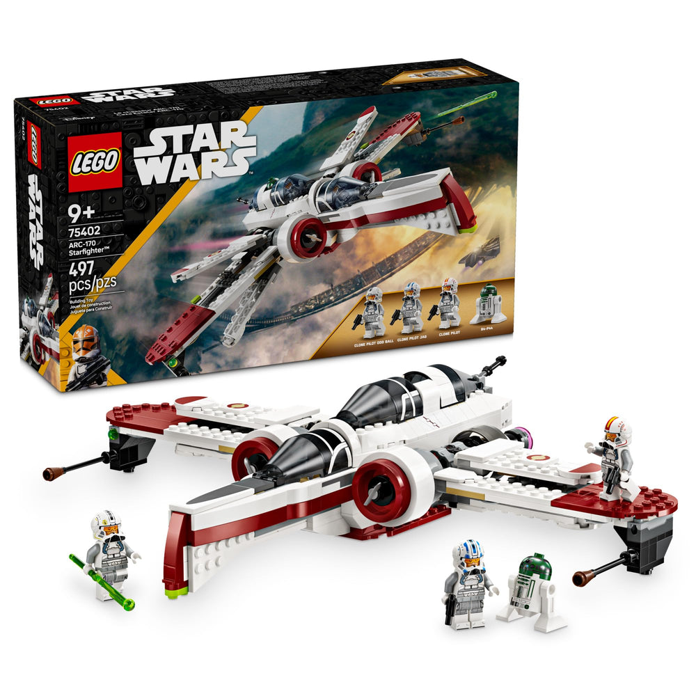 LEGO Star Wars ARC-170 Starfighter front view for immersive space battles