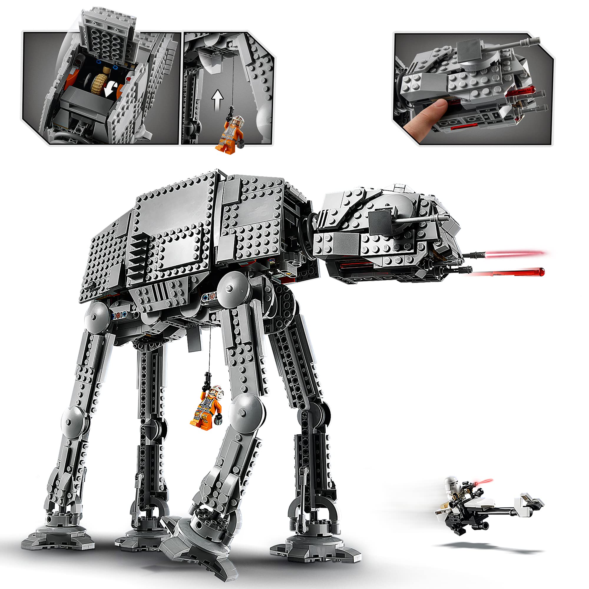 LEGO Star Wars AT-AT 75288 posable legs enable dynamic battle posing.