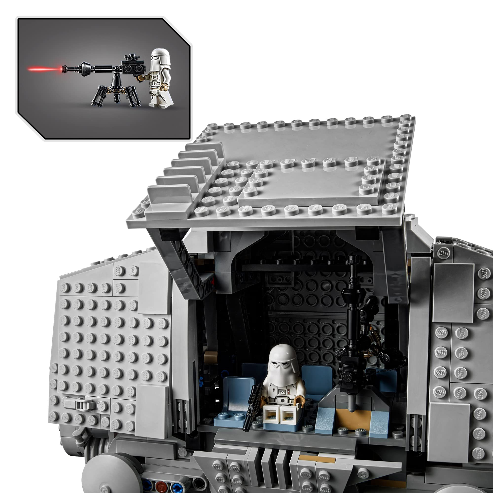 LEGO Star Wars AT-AT 75288 speeder bike inside supports storytelling setups.