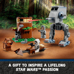 LEGO Star Wars AT-ST 75332 AT-ST walker stance for engaging battle storytelling.