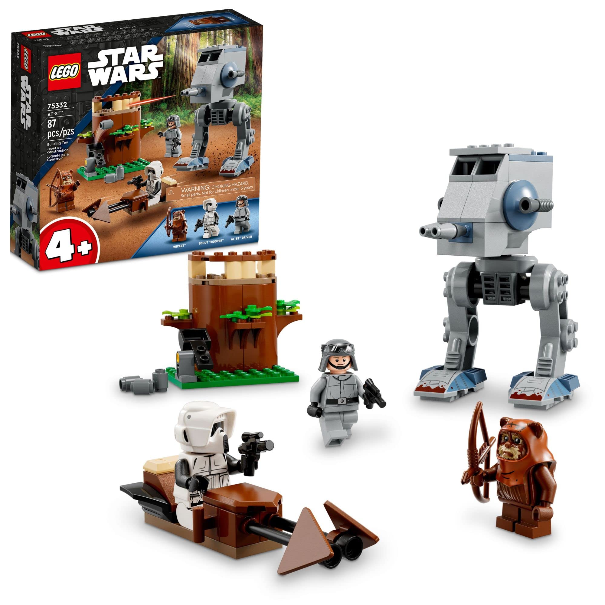 LEGO Star Wars AT-ST 75332 front view; durable build fuels imaginative play sessions.